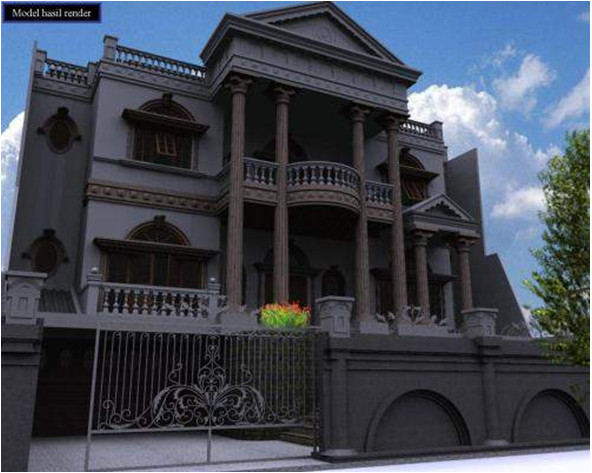 Gambar-4. Contoh permodelan TLS dalam bentuk solid di AutoCAD