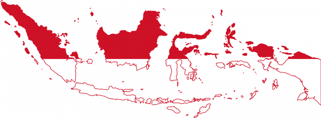 Peta Indonesia Merah Putih